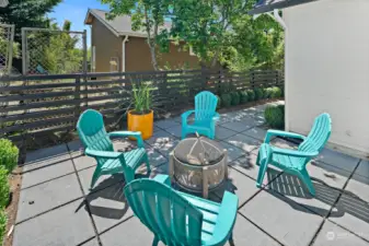 Gather friends and share some laughs on the patio of the second home.