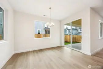 Dining Room looking out at covered patio