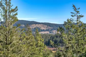 zoomed in photo of Turtleback Mountain. The South Preserve entrance to trails is less than a 10-minute drive away.