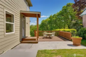 There's also plenty of space for a barbeque and a smoker on the stamped concrete patio.