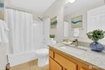 Second floor hallway bath.
