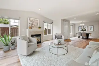High ceilings and abundant natural light.