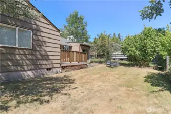 Fully fenced yard with just the right amount of space to make it your own.    Carport: