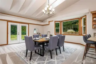 Dining Room looking to the backyard.