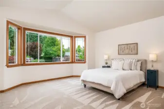 Bedroom #2 faces the street. Beautiful bay window provides beautiful views.