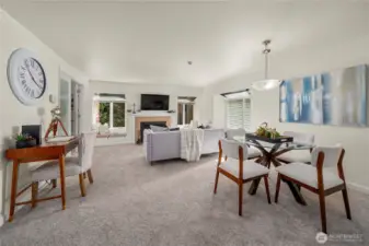 Large living area. New carpets and fresh paint.