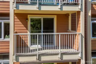 Balcony over looking court yard.