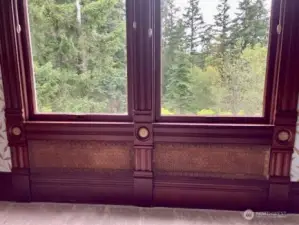 Special leatherwork below the windows.