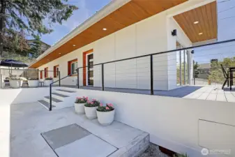 front view and hardscape