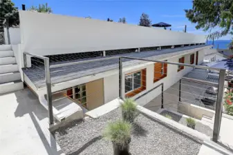 Walkway up to rooftop