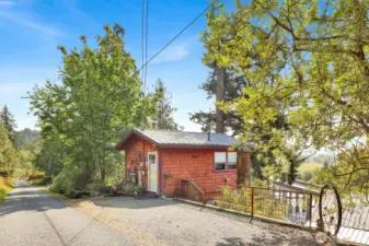 The property is bordered by Blanchard Road...a very quiet lane with only a few cars daily