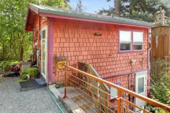 Another view of the two-story "tiny home" with potential to be a future ADU (additional dwelling unit)