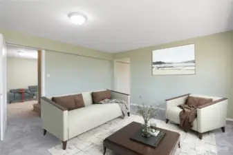 Sitting area off of the lower level living/family room. This room would also make a great library.