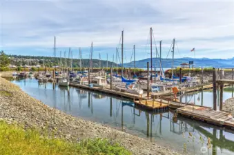 Cape George has it's own marina. There are 2 fish cleaning stations and 2 shellfish cooking areas down at the marina.