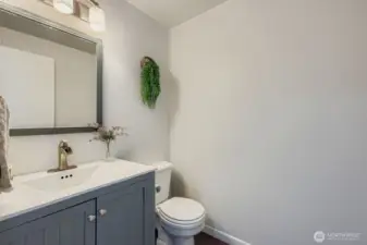Powder room located on main level.