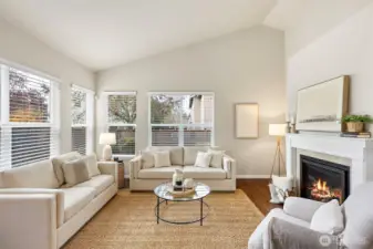 Oversized windows are impressive and light up the inside.