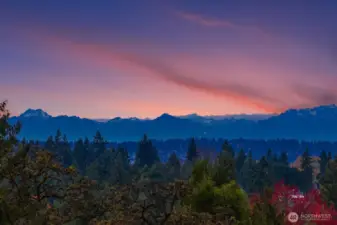 Enjoy sunsets with this west facing back yard and on clear days views of the Olympics