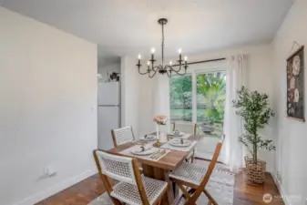 Serving meals made easy with convenient dining room access.