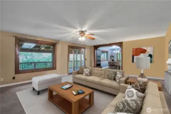 Covered Deck access from living room.