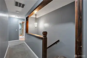 Hall way and stairs to basement