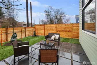 Private courtyard and patio