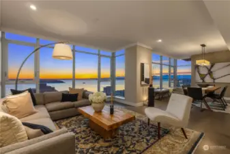 Savor unobstructed, protected western views from this prime 36th floor corner unit.