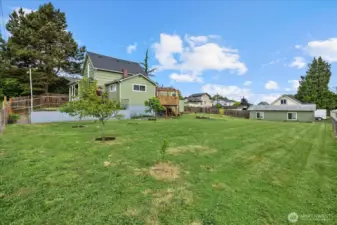 This corner lot is oversized.  Enough to build another home or possible DADU!