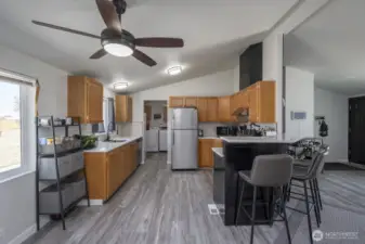 Kitchen into utility room and back door