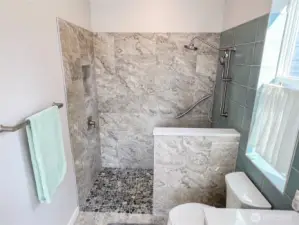 Truly no step shower.