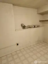 Laundry room dryer hookup