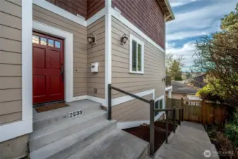 This is the attached ADU with its own address and front door.