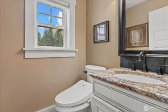 1/2 bathroom off kitchen