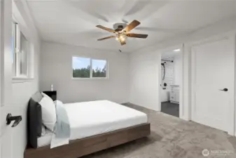 Relax in the main-floor primary bedroom with its own en-suite and generous walk-in closet.