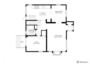 Main floor, "office" is a legal bedroom.