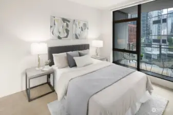 Make this bedroom your in-city retreat! It's the perfect relaxing space to come home to after a night on the town.