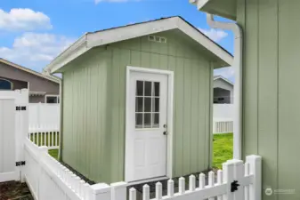 Cute little shed for your yard tools.