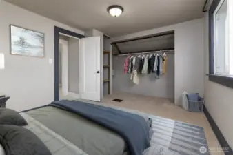Virtually staged bedroom