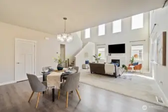 Living room pre-wired for flat-screen TV — clean and cable-free