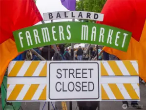 Walk to the Ballard Farmers Market, open year around, every Sunday 9am-2pm.