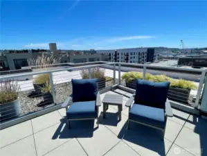 New furniture addition on rooftop.