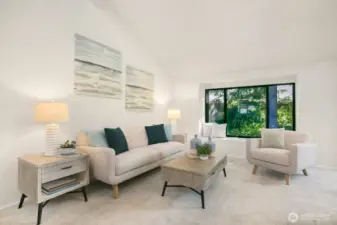 Wall-to-wall carpeting and fresh paint throughout this spacious, beautiful home create a comfortable and move-in-ready living experience.