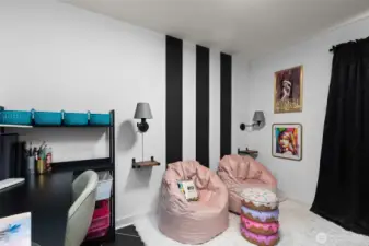 3rd bedroom on lower level - currently being used as an office.