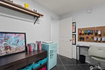 3rd bedroom on lower level - currently being used as an office.