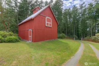 Barn and second shop with guest space above.