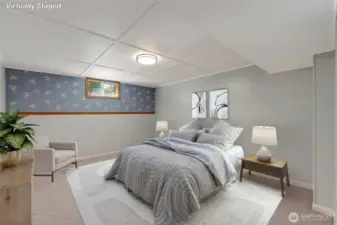 Another generously sized bedroom downstairs - room for the entire family!
