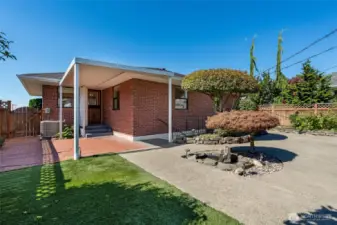 Step outside and relax in the private, fully fenced backyard.