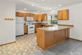 Kitchen with lots of counter space.