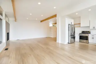 Open Living Room, Eating Area, and Kitchen