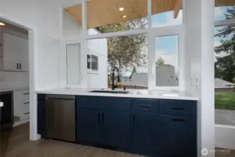 Kitchen outward view