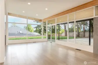 Eating area viewed from living room